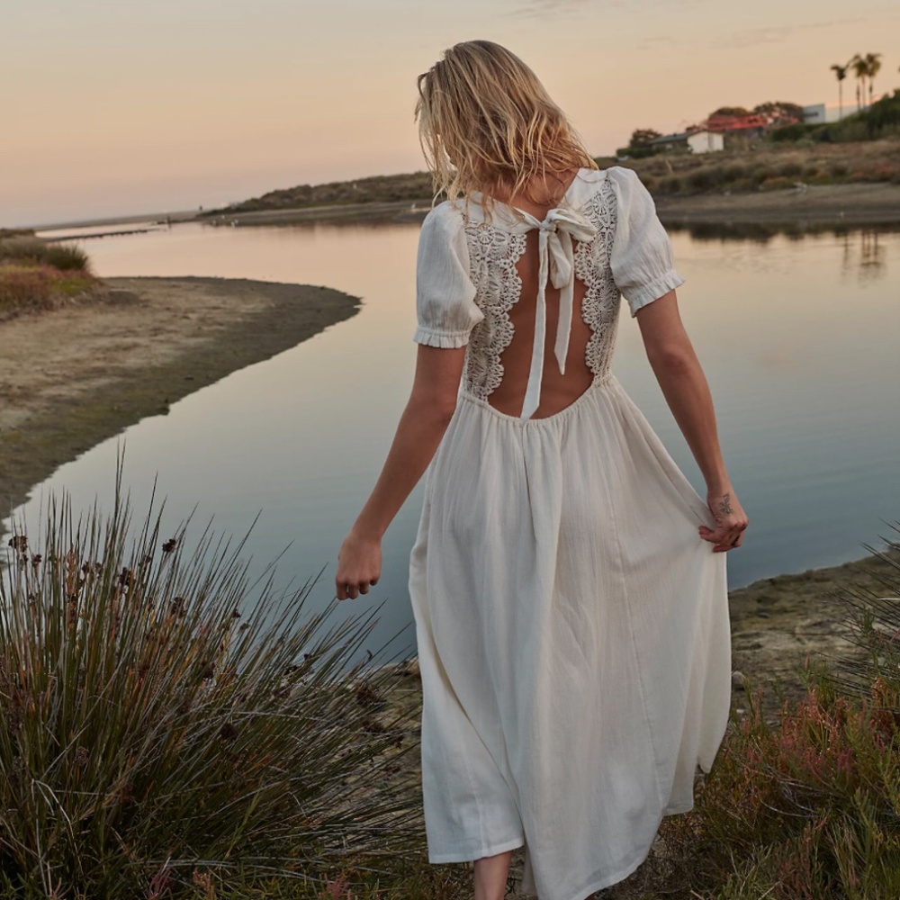 Free People All You Need is Lace Dress White XS
